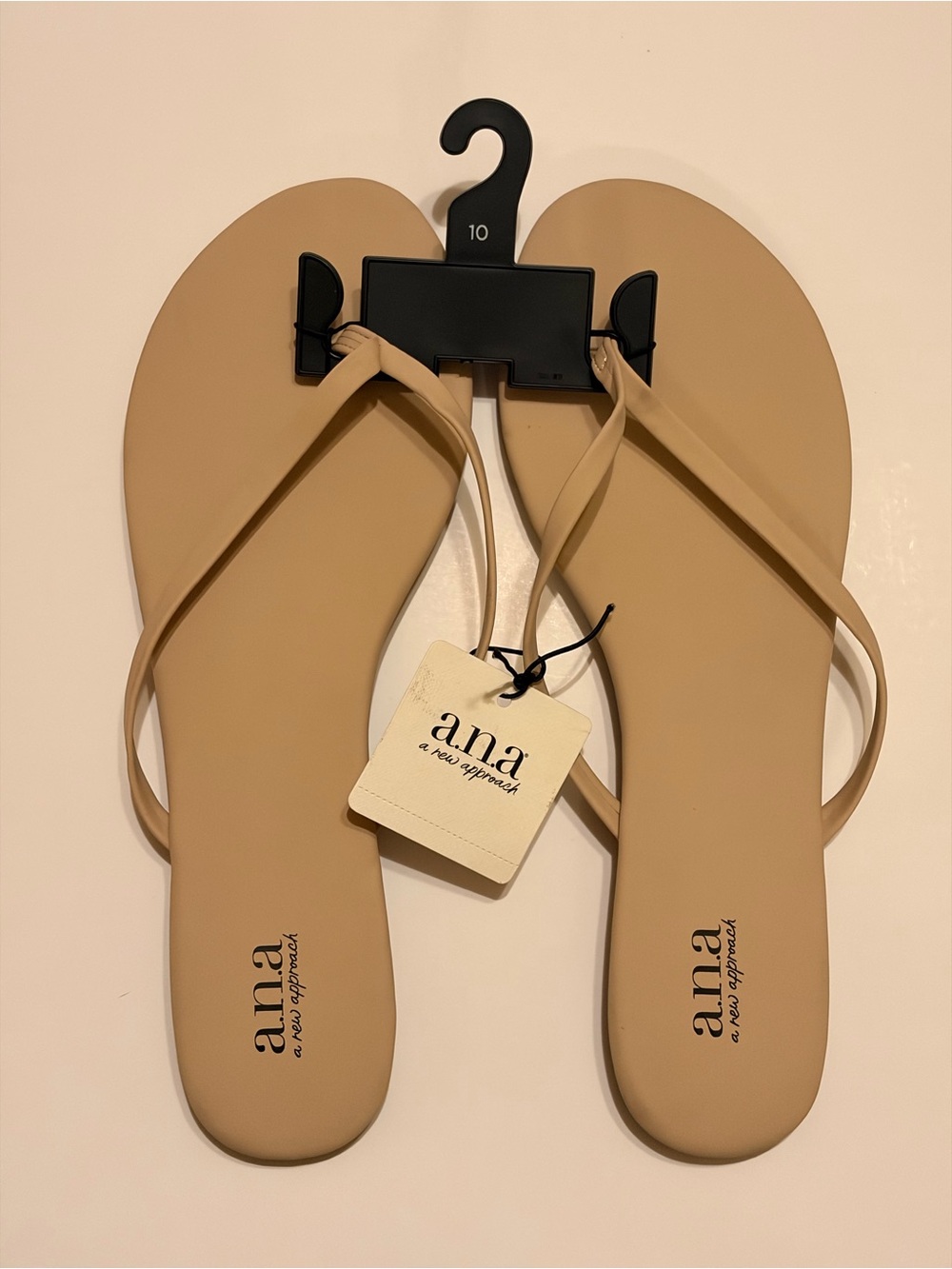 a.n.a Tan Minimalist Thong Sandals